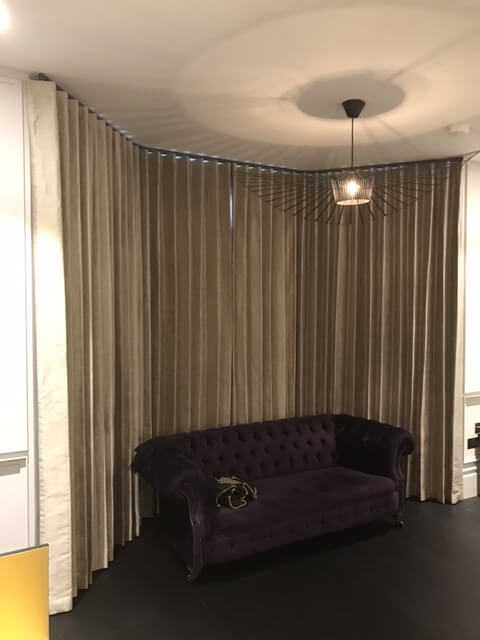 Closed bedroom wave curtains