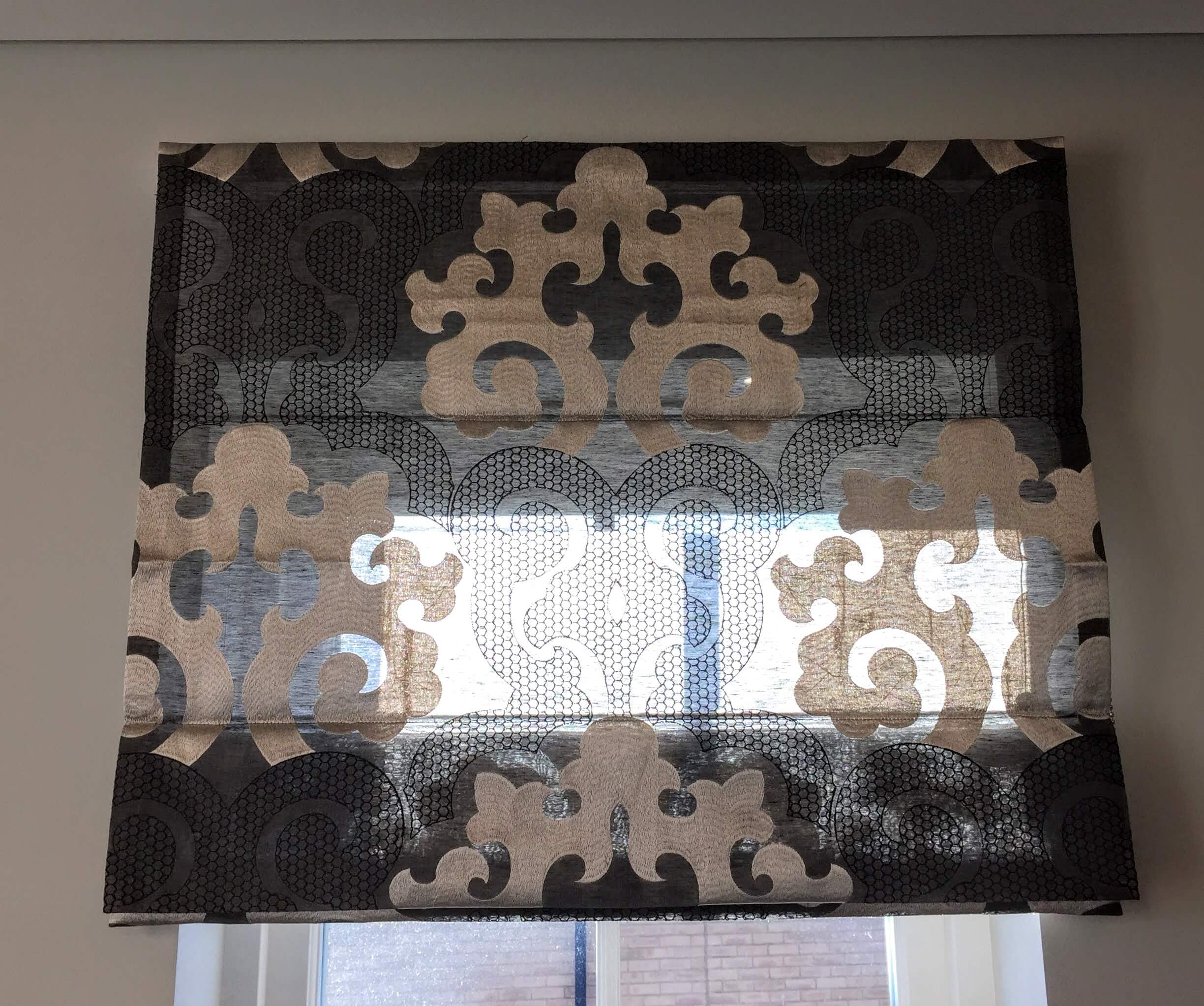 Patterned Roman Blind