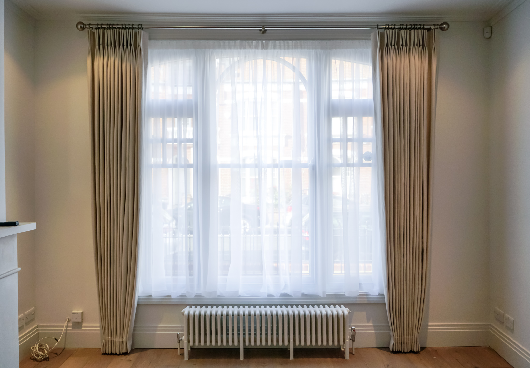 Living room Curtains on metal pole